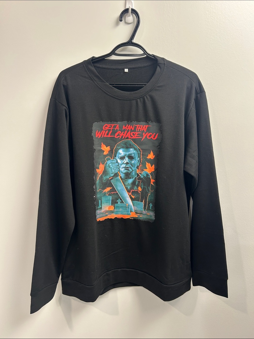 Black Halloween Graphic Sweatshirt